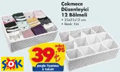 ÇEKMECE DÜZENLEYİCİ 12 BÖLMELİ ÇEKMECE DÜZENLEYİCİ 12 BÖLMELİ